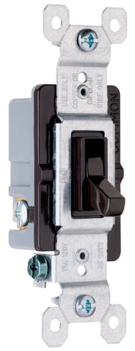 Pass & Seymour / Legrand - Pass & Seymour 663-G 15 Amp 120 VAC 3-Way Brown Thermoplastic Toggle Switch