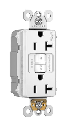 Pass & Seymour / Legrand - Pass & Seymour PT2097-W 20A 125V Plugtail Self-Test GFCI Duplex Receptacle - White