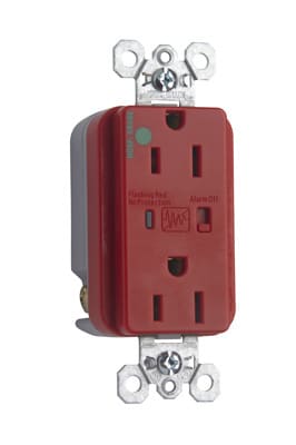 Pass & Seymour / Legrand - Pass & Seymour 8200-REDSP Hospital Grade Surge Protective Duplex Receptacle, Back & Side Wire, 15A 125V - Red