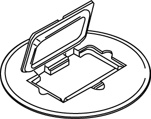 The Wiremold Co - Wiremold 895GFI 5-1/2 Brass Floor Box GFI Receptacle Cover Plate
