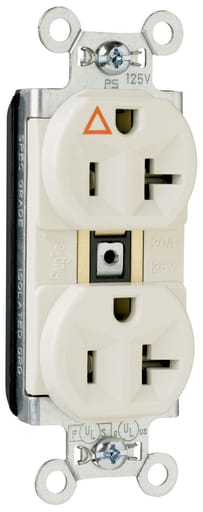 Pass & Seymour / Legrand - Pass & Seymour PTIG5362-RED PlugTail™ Isolated Ground Spec Grade Duplex Receptacle, 20A 125V - Red