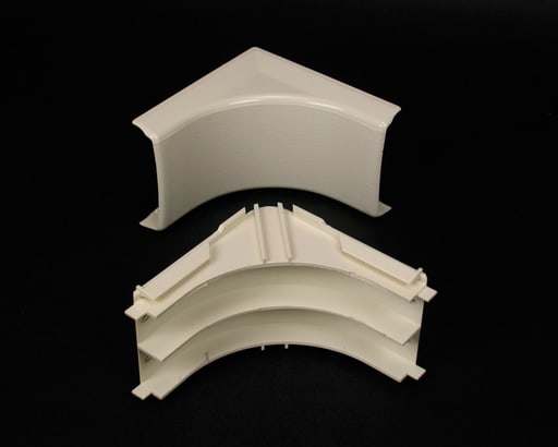 The Wiremold Co - Wiremold 2317DFO-WH 2300-Series Radiused Divided Internal Elbow Fitting