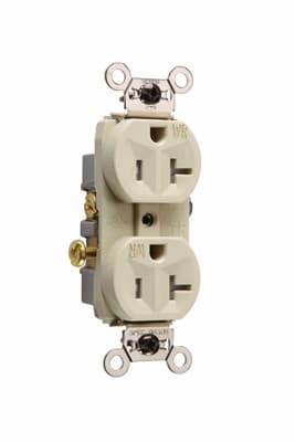 Pass & Seymour / Legrand - Pass & Seymour WR20-TRI Ivory Weather Resistant Commercial Grade Receptacles