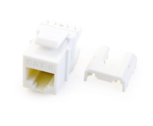Pass & Seymour / Legrand - On-Q WP3476-WH-10 RJ45 8-Position 8-Wire Category 6 White Phosphor Bronze Male Quick Connect Keystone Insert