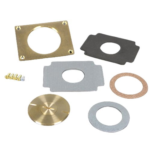The Wiremold Co - Wiremold 829CK-1/2 2-5/8 x 1/2" Brass Floor Box Communication Cover Plate