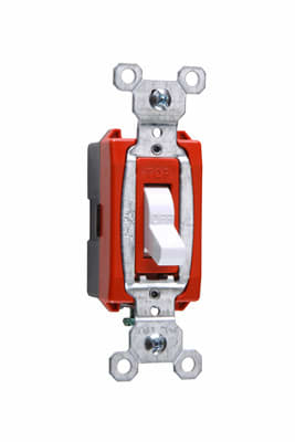 Pass & Seymour / Legrand - Pass & Seymour CS20AC1-W Commercial 1Pole Switch, Side Wire, 20Amp 120/277Volt, White
