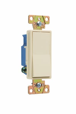 Pass & Seymour / Legrand - Pass & Seymour 2601-I Single Pole, Back and Side Wire, Decorator Switch, 15 amps, 120/277V - Ivory