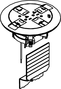 The Wiremold Co - Wiremold 897CTCGY Ratchet-Pro 881-Series Multiple Service Floor Box Cover Kit