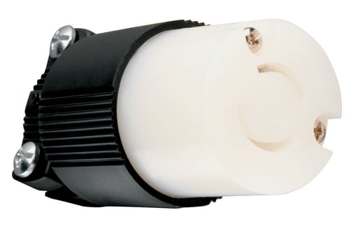 Pass & Seymour / Legrand - Pass & Seymour 7101 250 VAC 20 Amp 2-Pole 2-Wire Polarized Locking Device Connector