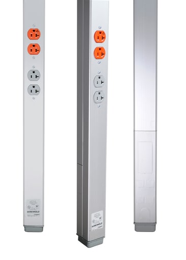 The Wiremold Co - Wiremold AMDTP-4D AMDTP-4-Series Aluminum Tele-Power Pole