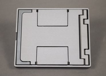 The Wiremold Co - Wiremold FPBTAL 7-3/4 x 6-1/2" Blank Top Tile Brushed Aluminum Floor Box Blank Cover Assembly