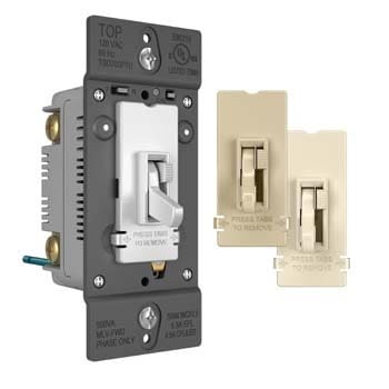 Pass & Seymour / Legrand - Pass & Seymour Tru-Universal, Single Pole, 3-Way Preset, 450W, Slide Dimmer