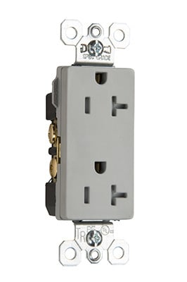 Pass & Seymour / Legrand - P&S TR26342GRY TR DECO RECEP 20A 12