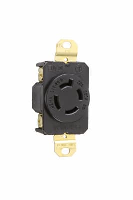 Pass & Seymour / Legrand - Pass & Seymour L1520-R Turnlok Single Receptacle 4Wire 20Amp 3Phase 250V