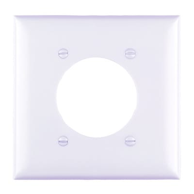 Pass & Seymour / Legrand - Pass & Seymour TP703-W 2Gang Wall Plate, 2.1563" Power Outlet Receptacle, Nylon, Standard - White