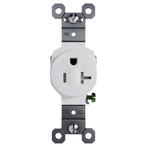 Pass & Seymour / Legrand - P&S TR53201W RESI 20A SINGLE RECEPT