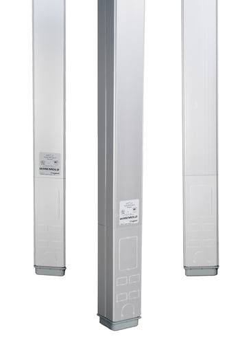 The Wiremold Co - Wiremold AMTC-4 2-1/4 x 5" 10 Foot Aluminum Blank Vertical Drop Power and Communication Pole
