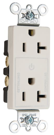 Pass & Seymour / Legrand - Pass & Seymour 26352-CHW 20A 125V Half Controlled Plug Load Duplex Outlet White