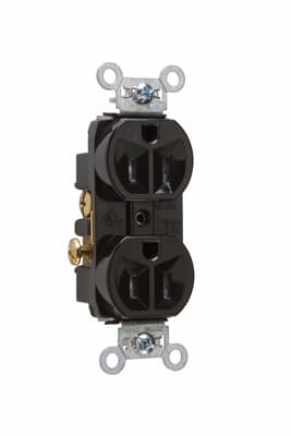 Pass & Seymour / Legrand - P&S TR5262BK RECEP DUP TR B+S WIRE