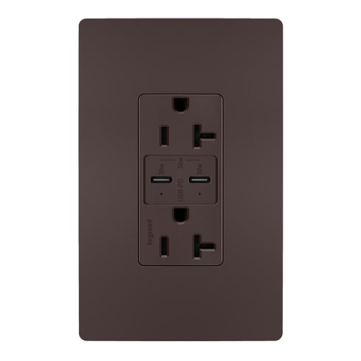 Pass & Seymour / Legrand - P&S TR20USBPDDB 30W PWR DELIVERY US