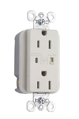 Pass & Seymour / Legrand - Pass & Seymour 5262-LASP Surge Protective Extra Heavy-Duty Duplex Receptacle, Back & Side Wire, 15A 125V - Light Almond