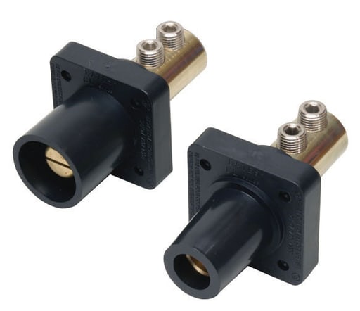 Pass & Seymour / Legrand - Pass & Seymour PS40-MRB-BK Male Cam Device, 400A 600V, Panel Mount - Black
