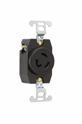 Pass & Seymour / Legrand - Pass & Seymour 4710 Turnlok Single Receptacle 3Wire 15Amp 125V