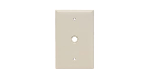 Pass & Seymour / Legrand - Pass & Seymour SPJ11-LA 1-Gang 1-Telephone/Cable Light Almond Smooth Thermoset Plastic Junior-Jumbo Communication Wallplate