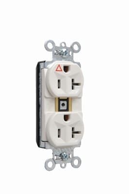Pass & Seymour / Legrand - Pass & Seymour PTIG5362-LA PlugTail™ Isolated Ground Spec Grade Duplex Receptacle, 20A 125V - Light Almond