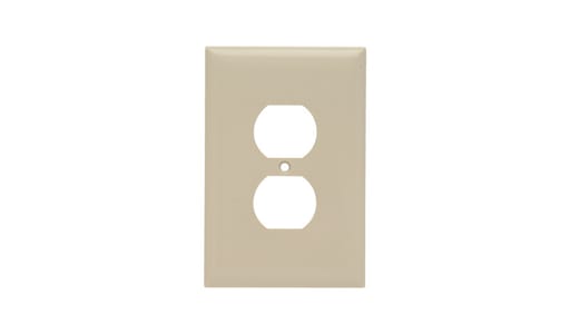 Pass & Seymour / Legrand - Pass & Seymour SPO8-I 1Gang Wall Plate, Duplex Receptacle, Jumbo - Ivory
