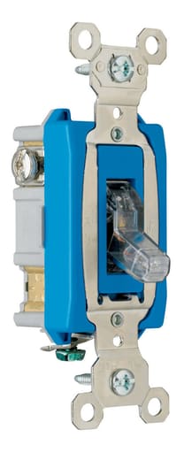 Pass & Seymour / Legrand - Pass & Seymour PS15AC1-CPL 1pole Pilot Lighted Switch, Back & Side Wire, 15A 120V - Clear