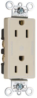 Pass & Seymour / Legrand - Pass & Seymour 26252-CHI 15A 125V Half Control Decorator Receptacle Ivory