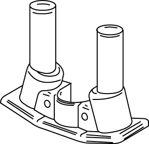 The Wiremold Co - Wiremold COM50 1/2" Poke-Through Communication Adapter