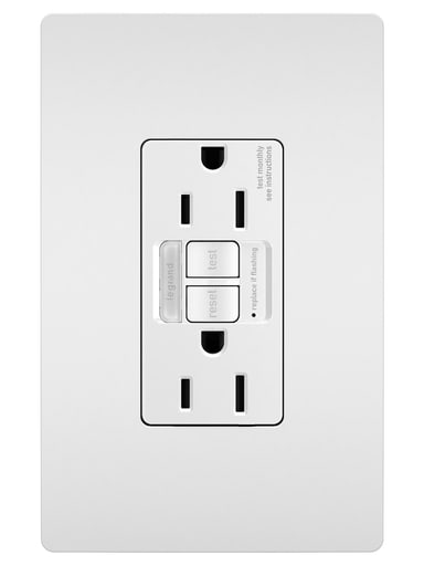 Pass & Seymour / Legrand - Pass & Seymour 1597NTLTRW Combination Tamper-Resistant 15A Self-Test Night Light/GFCI - White