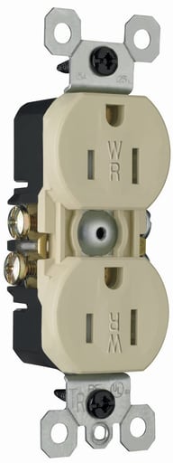 Pass & Seymour / Legrand - Pass & Seymour 3232-TRWRI Weather-Resistant, Duplex Receptacle. 15 Amp, 125 Volt, Ivory