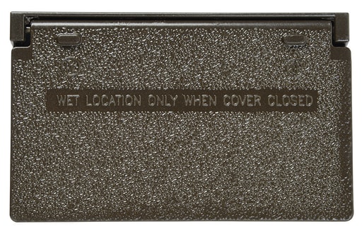 Pass & Seymour / Legrand - Pass & Seymour CA26-BRH Cast Weatherproof Cover Decorator or Ground Fault Circuit Interruptor Horizontal, 1 Self Closing Lid - Bronze