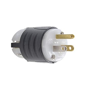 Pass & Seymour / Legrand - Pass & Seymour PS5266-XGCM Straight Blade Plug, 3W 15A 125V