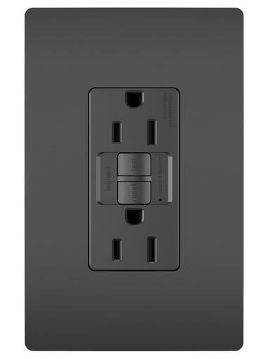 Pass & Seymour / Legrand - Pass & Seymour 1597-TRBK 15A 125V Self-Test Tamper-Resistant GFCI, Black