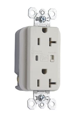 Pass & Seymour / Legrand - Pass & Seymour 5362-LASP Surge Protective Extra Heavy-Duty Duplex Receptacle, Back & Side Wire, 20A 125V - Light Almond