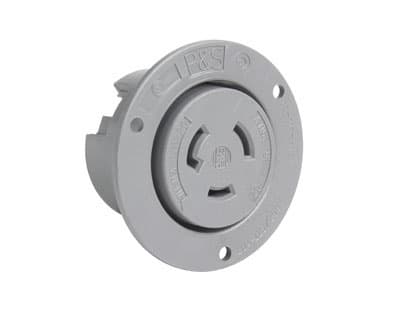 Pass & Seymour / Legrand - Pass & Seymour L1020-FO Turnlok Flanged Outlet, 3wire, 20A 125/250v