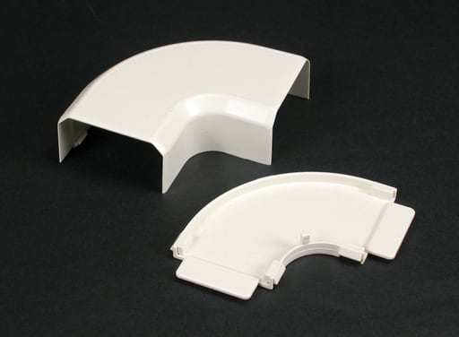 The Wiremold Co - Wiremold NM2011 1-7/8" Ivory Non-Metallic 1-Channel Raceway Flat Elbow