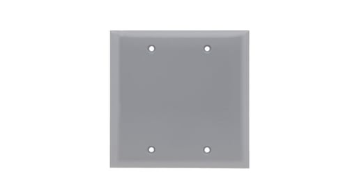 Pass & Seymour / Legrand - Pass & Seymour SP23-GRY 2-Gang Blank Gray Smooth Thermoset Plastic Standard Wallplate