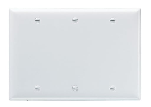 Pass & Seymour / Legrand - Pass & Seymour SP33-LA 3Gang Wall Plate, Blank, Standard - Light Almond