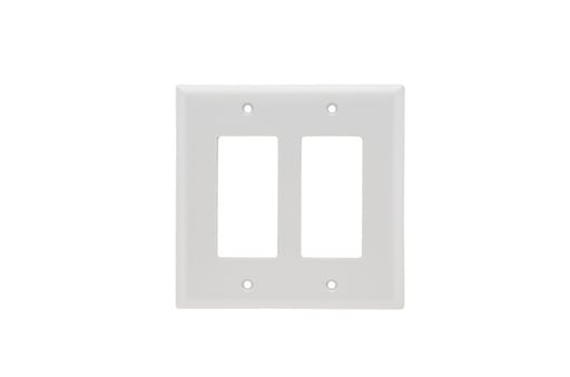 Pass & Seymour / Legrand - Pass & Seymour SPJ262-W 2Gang Wall Plate, Decorator, Junior-Jumbo - White