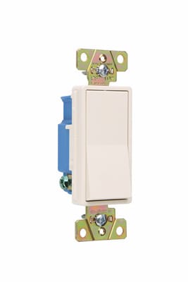 Pass & Seymour / Legrand - Pass & Seymour 2601-LA Single Pole, Back and Side Wire, Decorator Switch, 15 amps, 120/277V, Light Almond