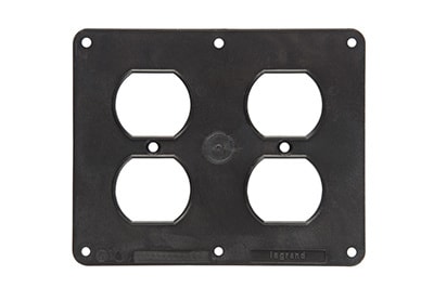 Pass & Seymour / Legrand - P&S 3260BK 2G BLACK 2-DUPLEX COVER