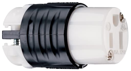 Pass & Seymour / Legrand - Pass & Seymour PS5269-X 15Amp 125V, Straight Blade Connector 2Pole 3Wire, Black & White