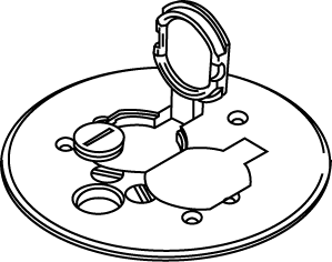 The Wiremold Co - Wiremold 895DCC 5-1/2" Brass Duplex Floor Box Cover Plate