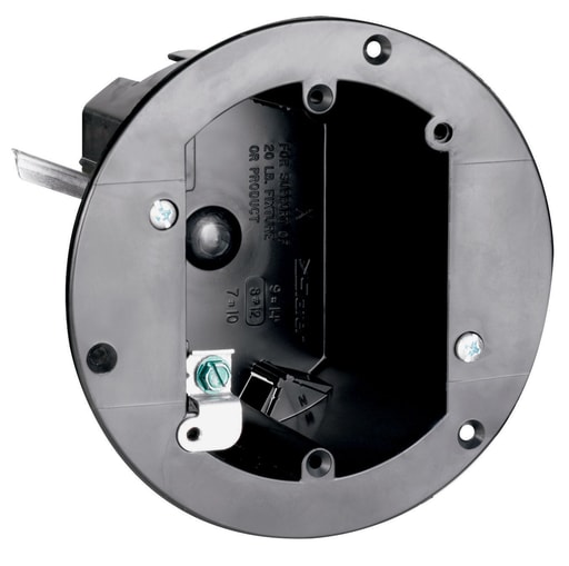Pass & Seymour / Legrand - Pass & Seymour C1-18-WGAC 3-3/4" Round Old Work Ceiling Box w/ Grounding Lug