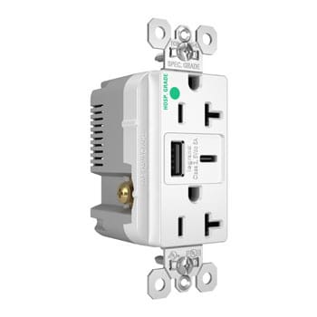 Pass & Seymour / Legrand - P&S TR20HUSBAC6W 20A 125V HG TR REC